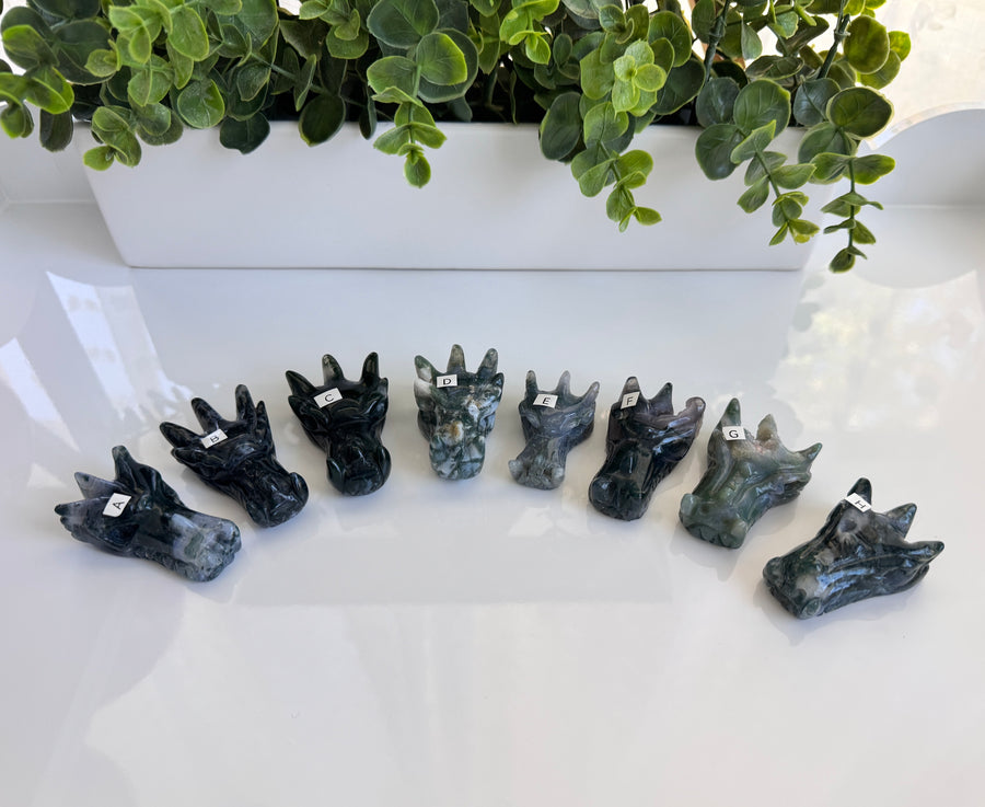 Moss Agate Dragon, You Choose 2-2.5