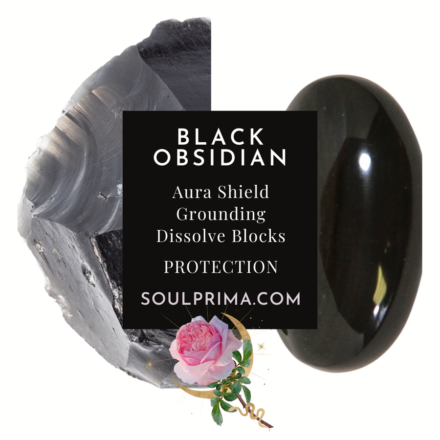 Sheen Black Obsidian Ankh Cross 6 Inch
