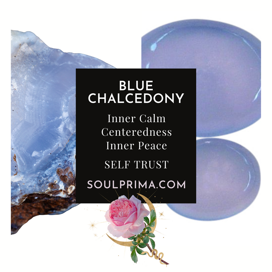 Blue Chalcedony Crystal Flower 2.5