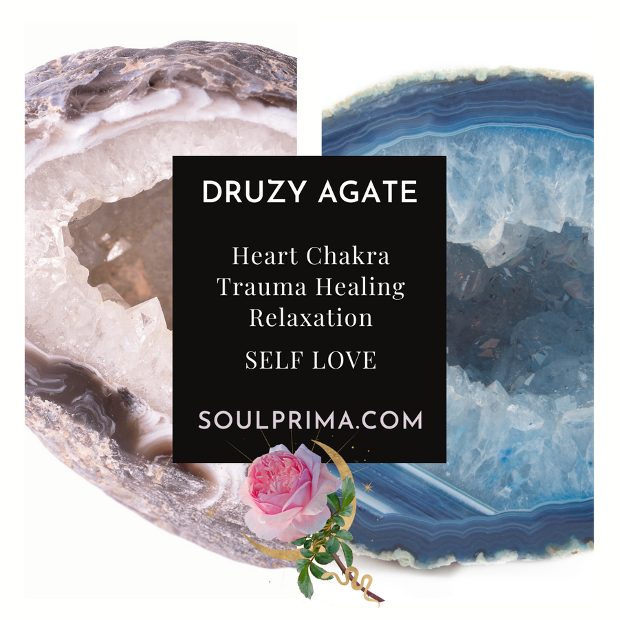 You Pick! Druzy Agate Moon for Anxiety and Focus