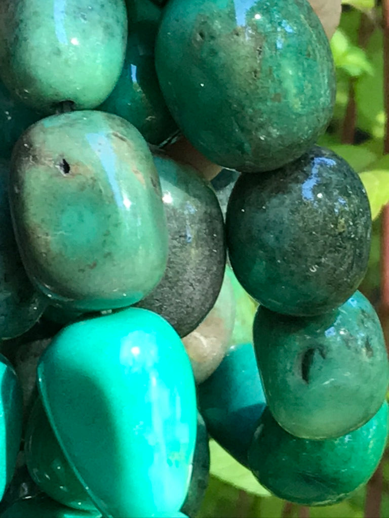 Variscite XL 14-18 mm Natural Crystal Bracelet, Stretchy, Extra Large Beads