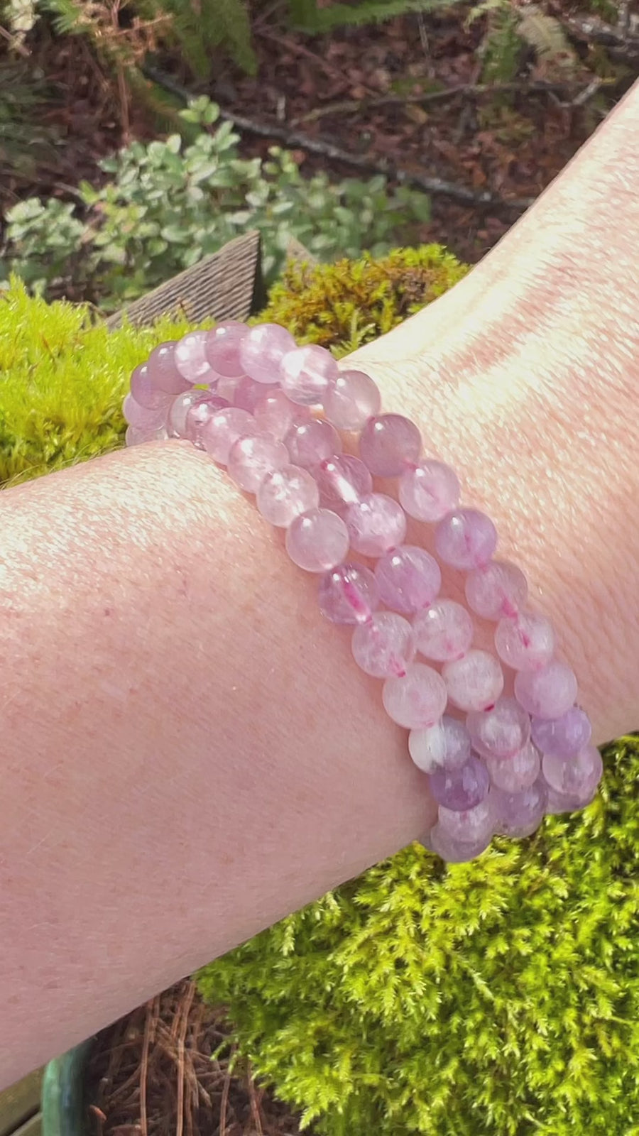 Stretchy Crystal Wrap 4-6 mm Bracelet/Necklace, Choose Your Favorite Rose Quartz or Amethyst