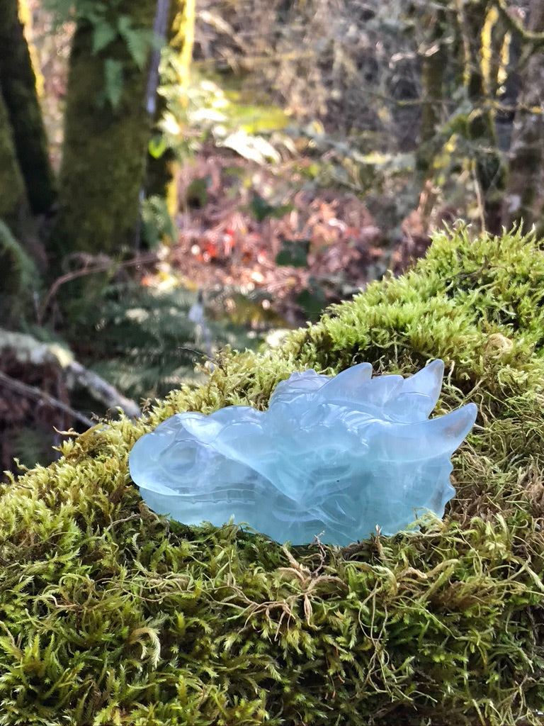 Gemmy Green Fluorite Dragon Head