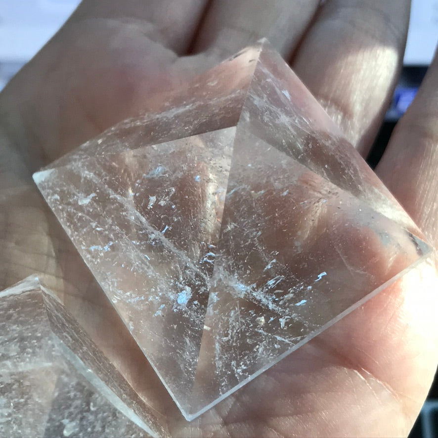 Clear Quartz Pyramid, 1.6 inch or 1.3 inch base