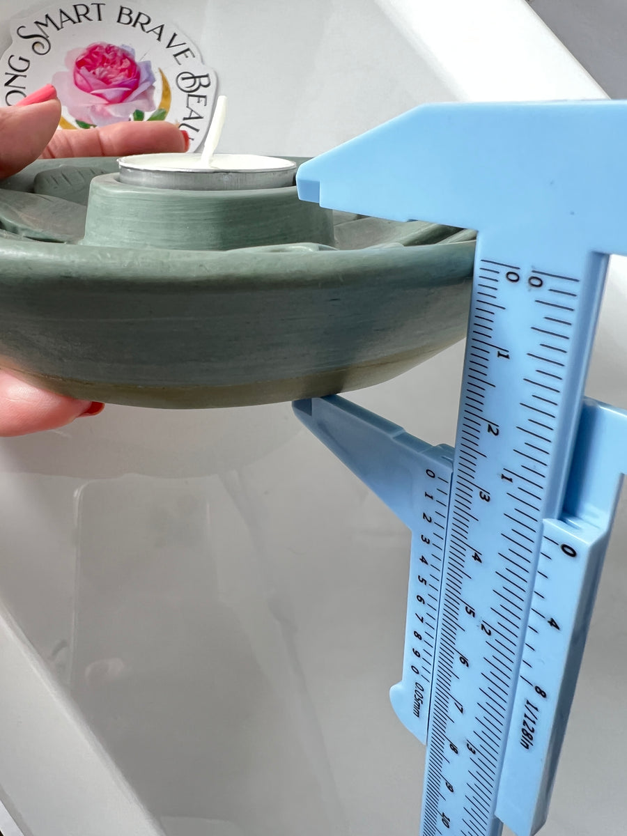 Jade Stone Lotus Tea Light Candle Holder, Altar Offering Bowl, 6 Inch