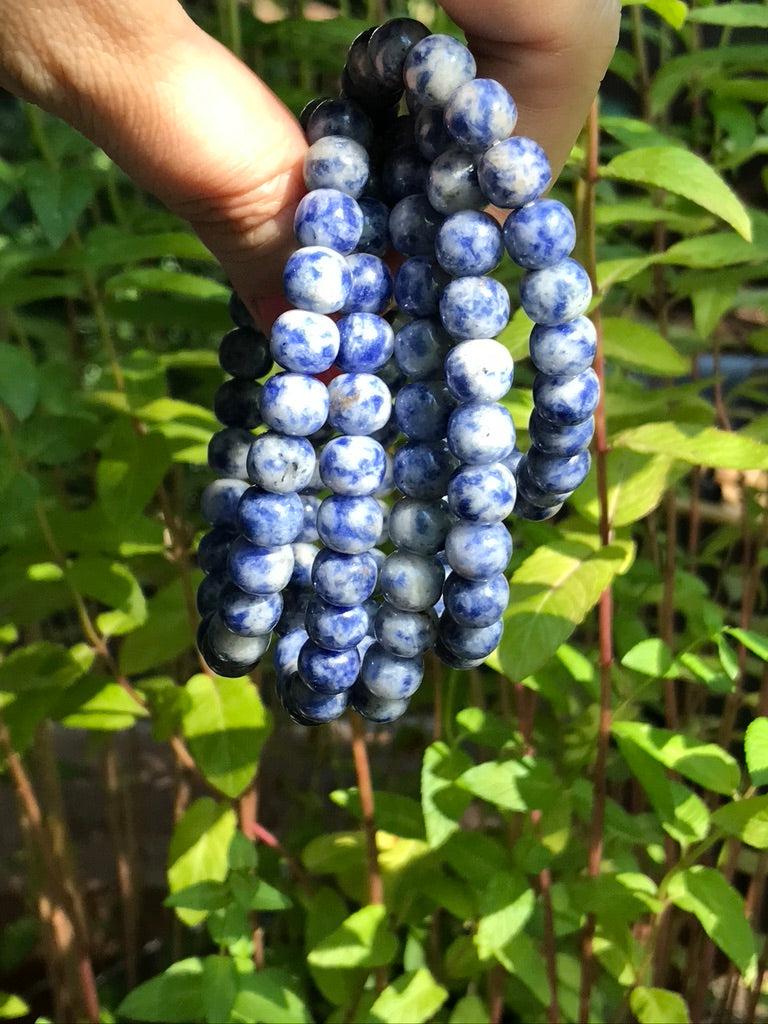 Sodalite 8 mm Natural Crystal Bracelet, Stretchy