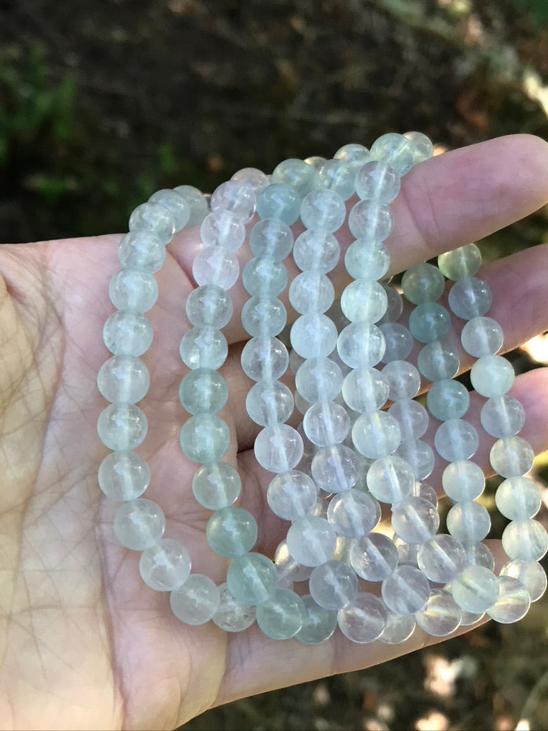 Green Fluorite 8 mm Bracelet for Creativity, Stretchy