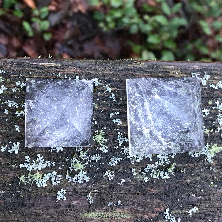 Clear Quartz Pyramid, 1.6 inch or 1.3 inch base