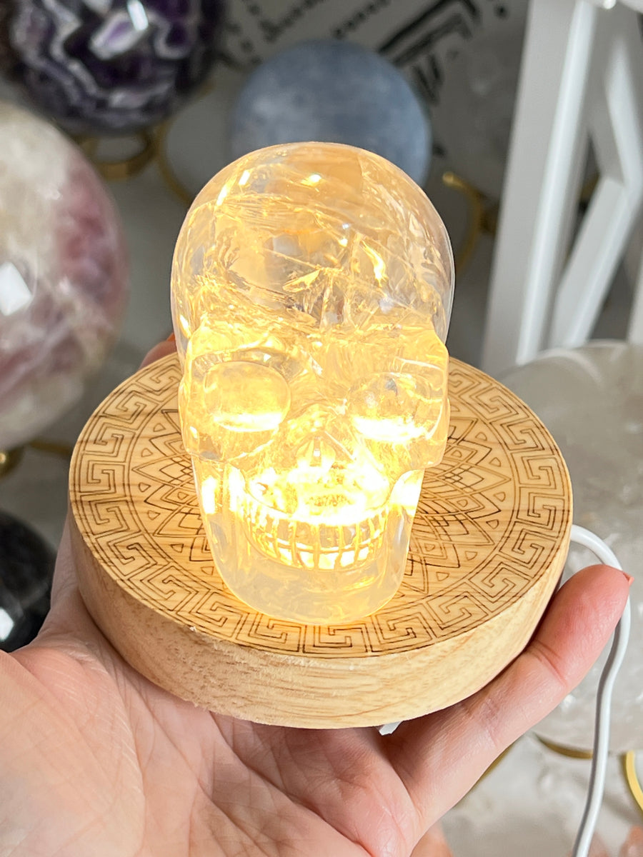 NEW DIMMABLE! Lighted Sphere Stand, LED White Light Stand with Cool/Warm/Golden Options, 3.8