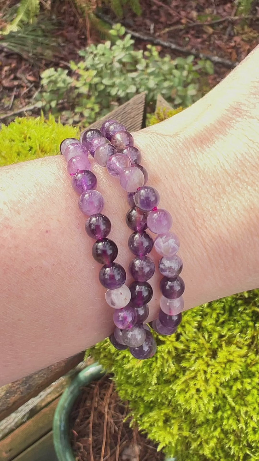Stretchy Crystal Wrap 4-6 mm Bracelet/Necklace, Choose Your Favorite Rose Quartz or Amethyst