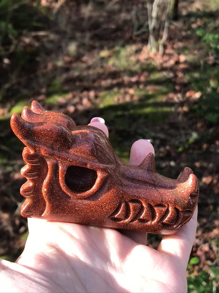 Goldstone Dragon Head