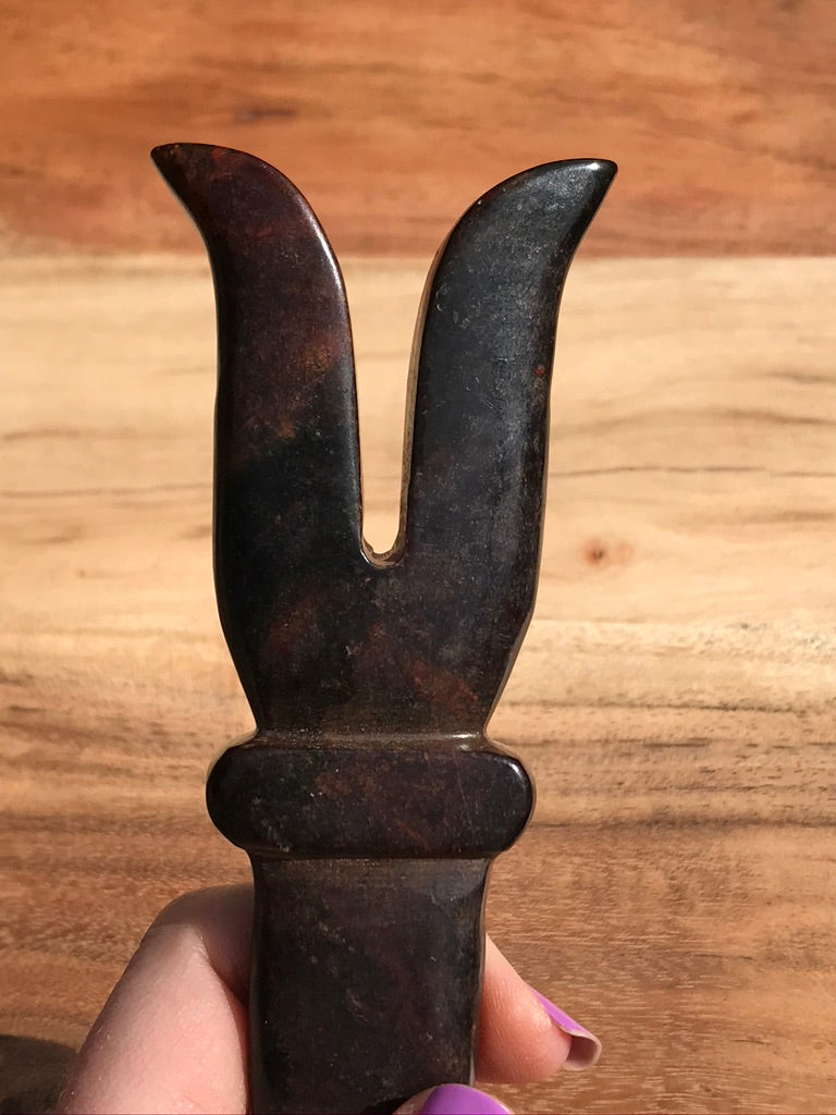 Athame, 5 inches, Jade Stone, Lion Protective Animal Totem