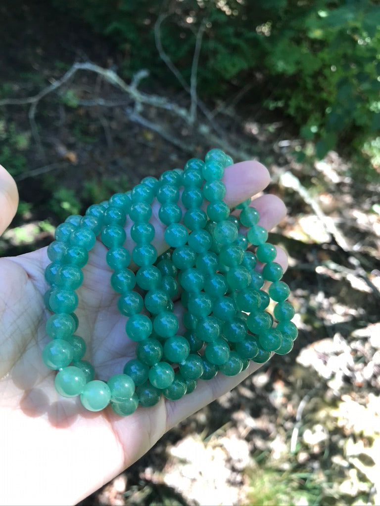 Green Aventurine 8 mm Natural Crystal Bracelet, Stretchy