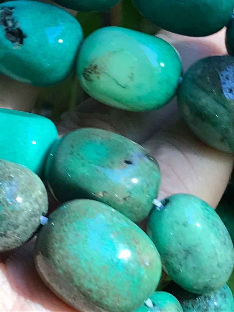 Variscite XL 14-18 mm Natural Crystal Bracelet, Stretchy, Extra Large Beads