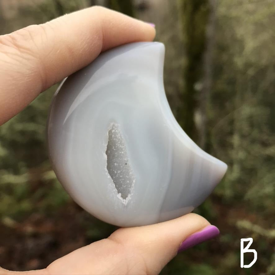 You Pick! Druzy Agate Moon for Anxiety and Focus