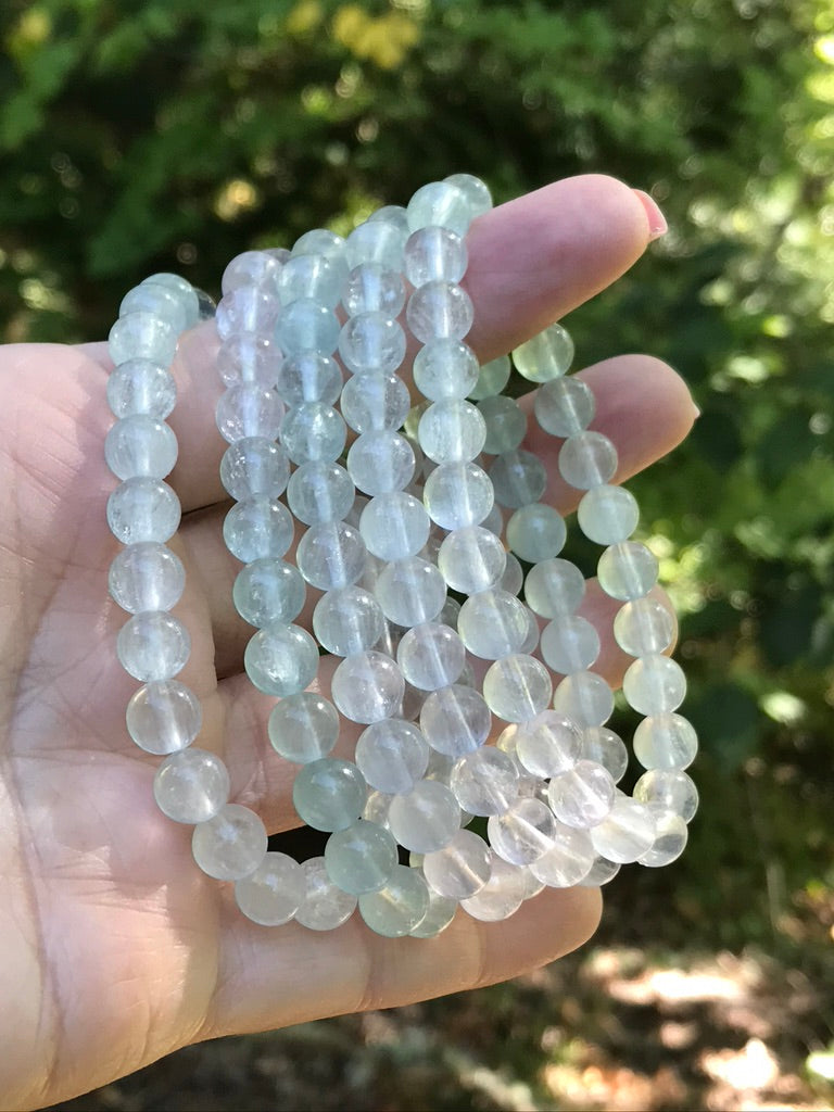 Green Fluorite 8 mm Bracelet for Creativity, Stretchy