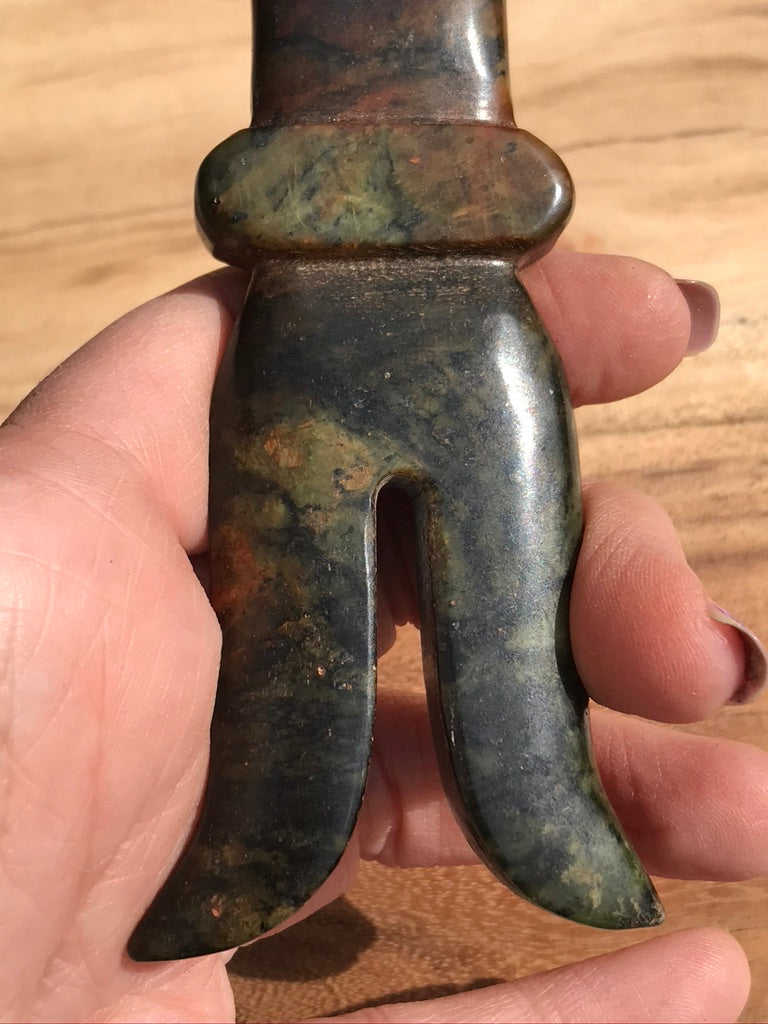 Athame, 5 inches, Jade Stone, Lion Protective Animal Totem