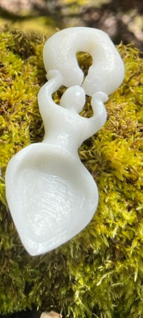 White Jade Altar Goddess Spoons, Assorted  -RESERVED FOR INSTAGRAM LIVE SALE--JOIN OUR INSTAGRAM LIVE SALES AT SOULPRIMACRYSTALS, OR EMAIL US AT HELLO@SOULPRIMA.COM FOR INFO