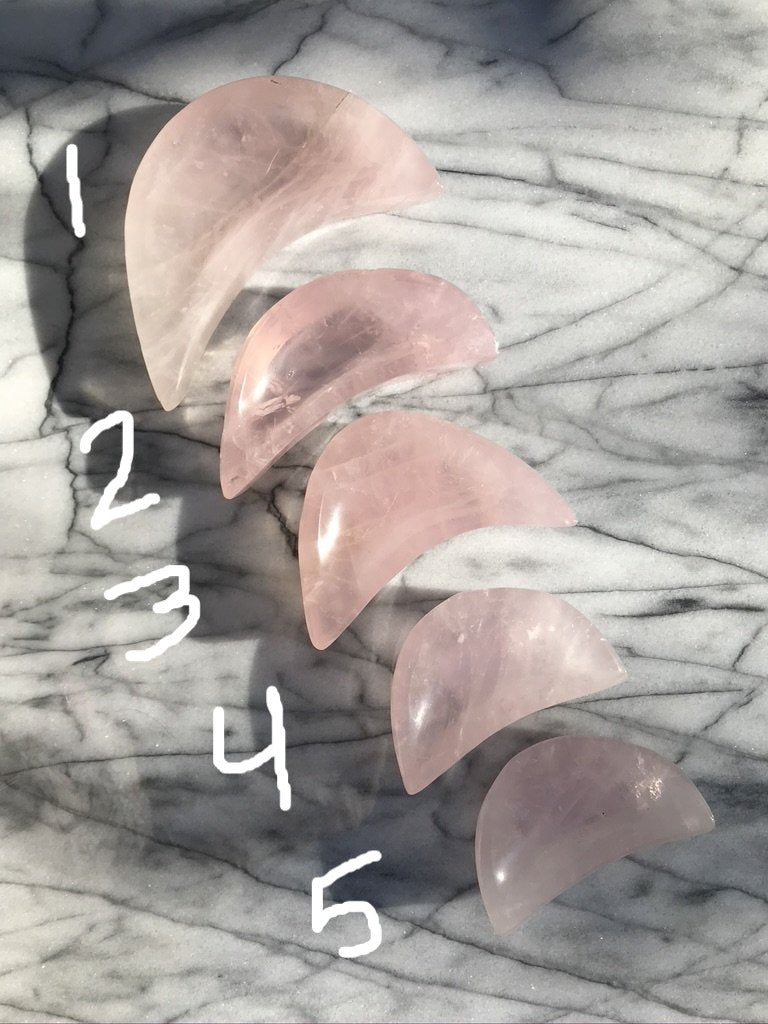 You Pick! Rose Quartz Moon Bowl 4
