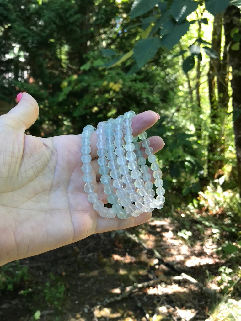 Green Fluorite 8 mm Bracelet for Creativity, Stretchy