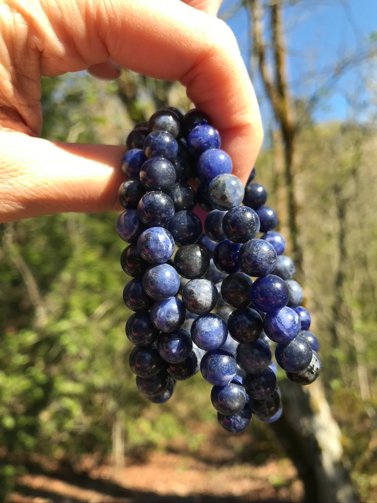 Sodalite 8 mm Natural Crystal Bracelet, Stretchy