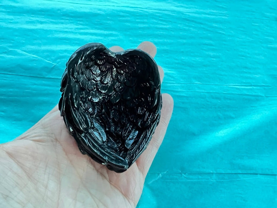 Black Raven Wings Bowl, Resin, Small, Angel Wings