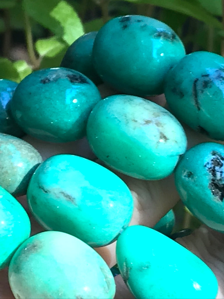 Variscite XL 14-18 mm Natural Crystal Bracelet, Stretchy, Extra Large Beads