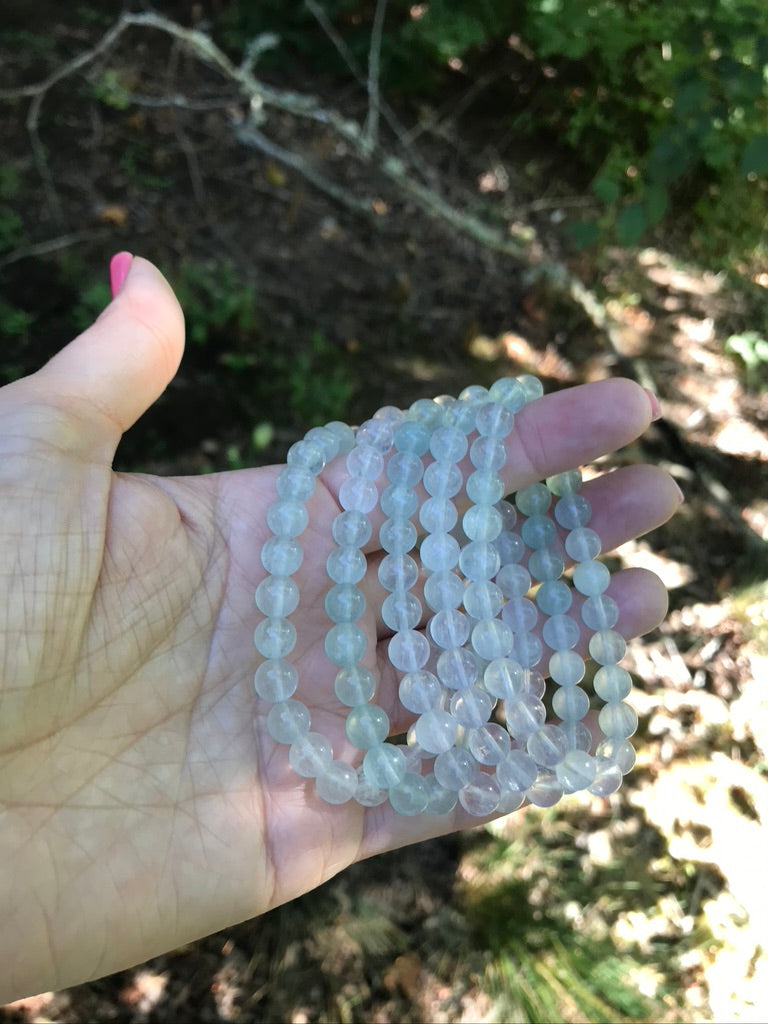 Green Fluorite 8 mm Bracelet for Creativity, Stretchy
