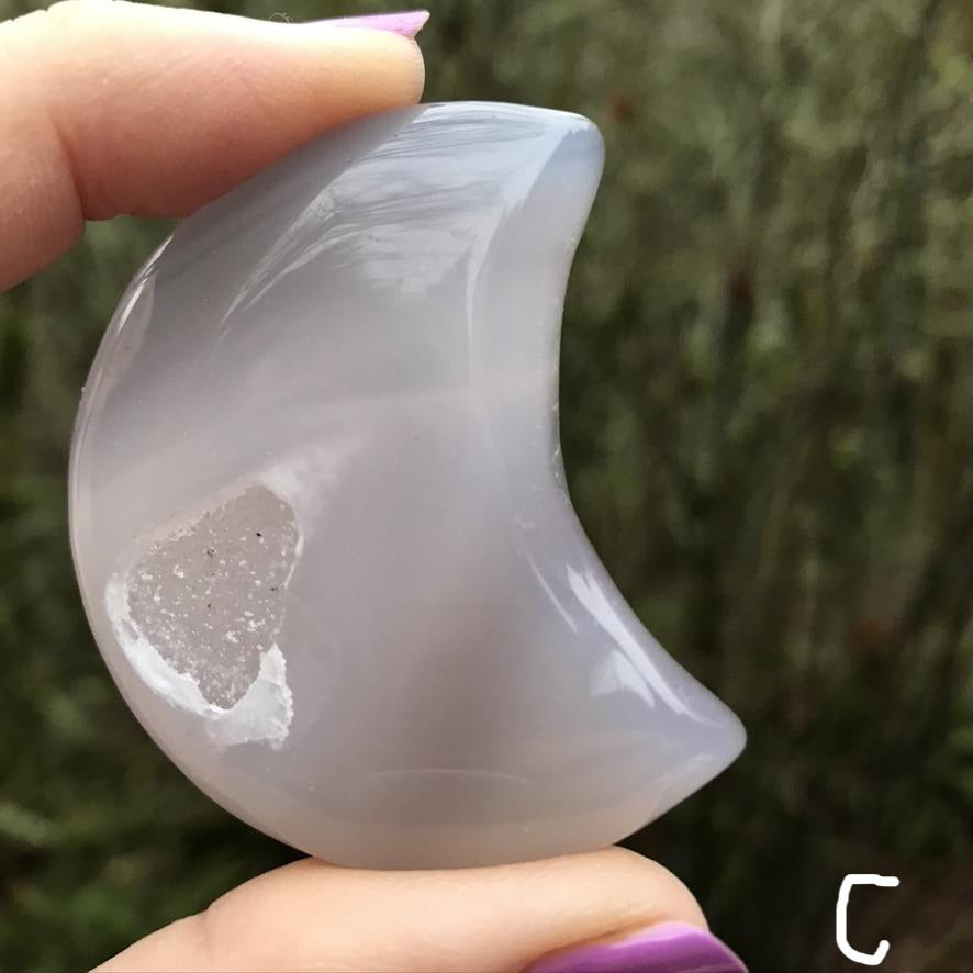 You Pick! Druzy Agate Moon for Anxiety and Focus