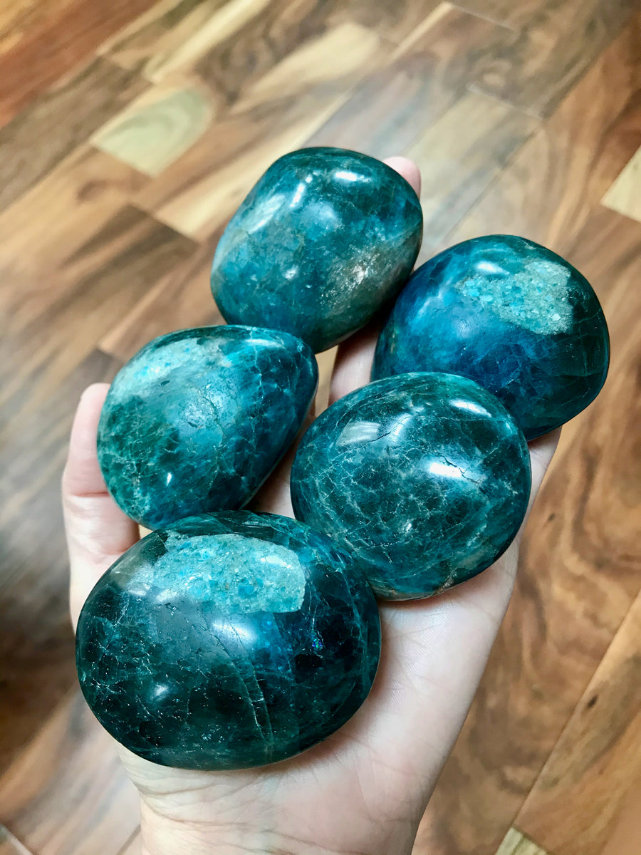 Blue Apatite Palm Stone