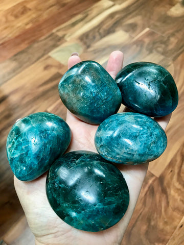 Blue Apatite Palm Stone