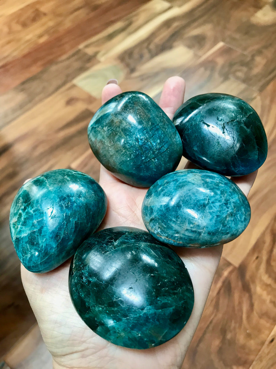 Blue Apatite Palm Stone