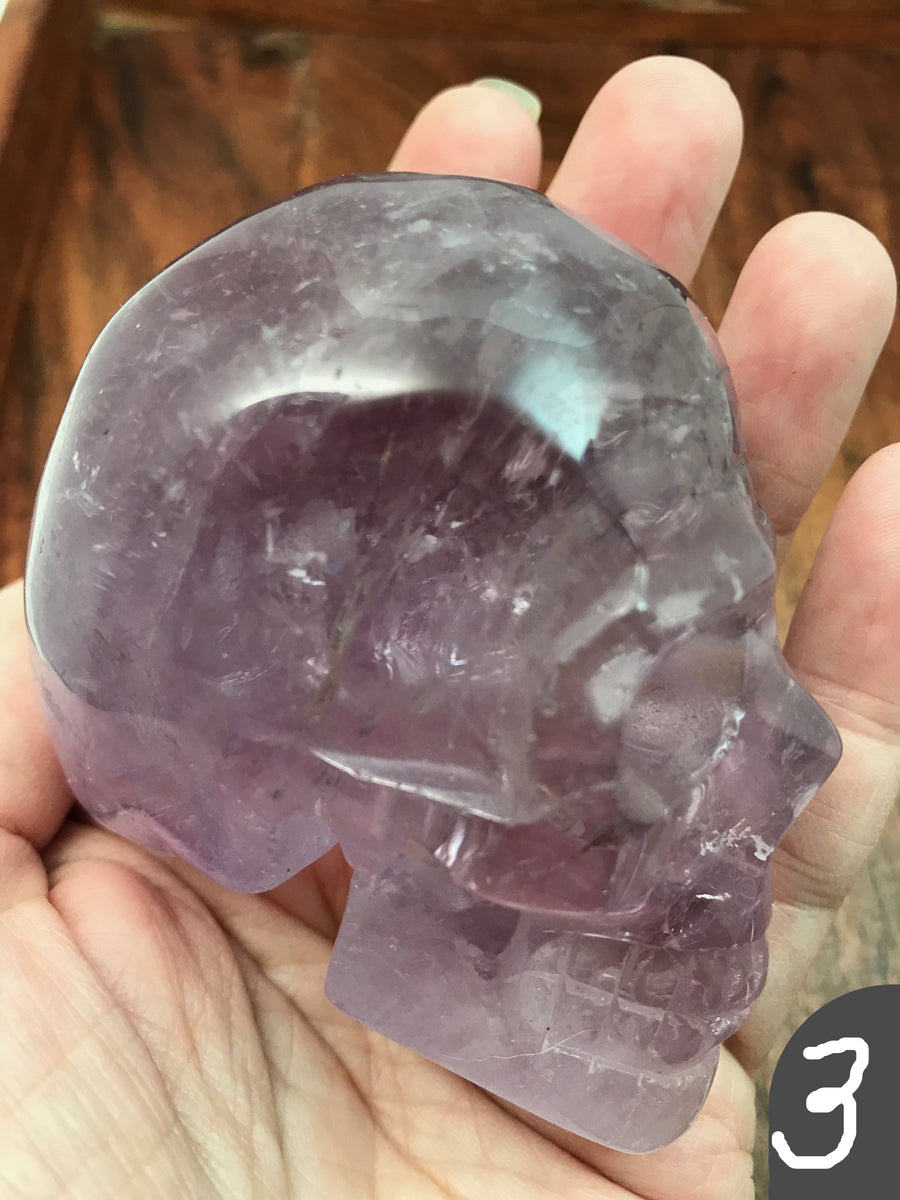 Lavender Amethyst Crystal Skulls - Choose Your Favorite