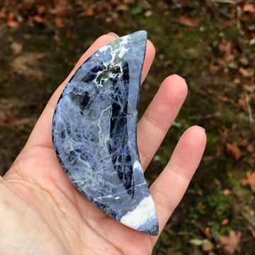 Sodalite Moon Bowl, Approx 4 Inches, Choose Your Favorite